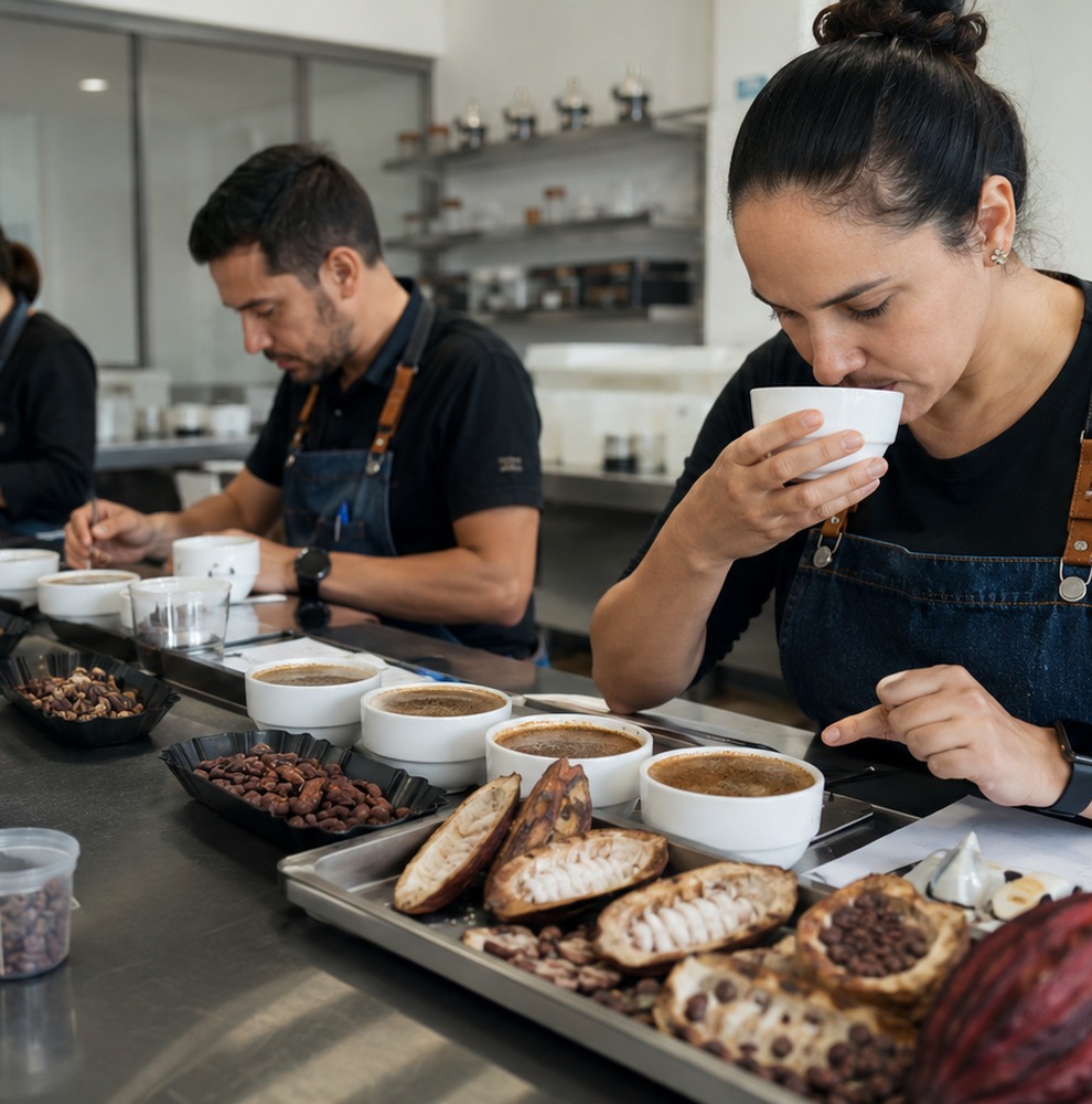 Evaluación profesional de café y cacao
