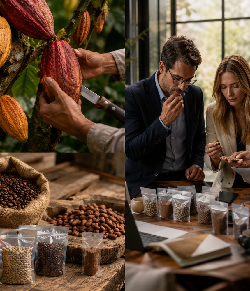 Selección de cacao y preparación de muestras